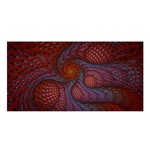 Fractal Red Fractal Art Digital Art Satin Shawl Front