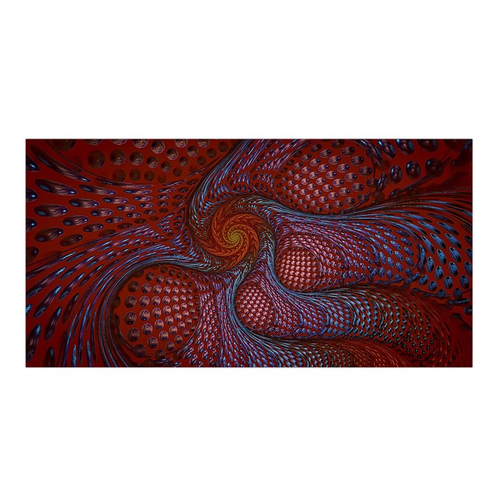 Fractal Red Fractal Art Digital Art Satin Shawl