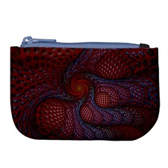 Fractal Red Fractal Art Digital Art Large Coin Purse