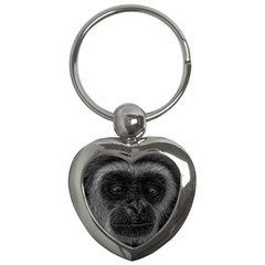 Gibbon Wildlife Indonesia Mammal Key Chains (heart)  by Celenk