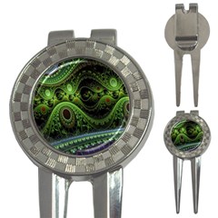 Fractal Green Gears Fantasy 3-in-1 Golf Divots by Celenk