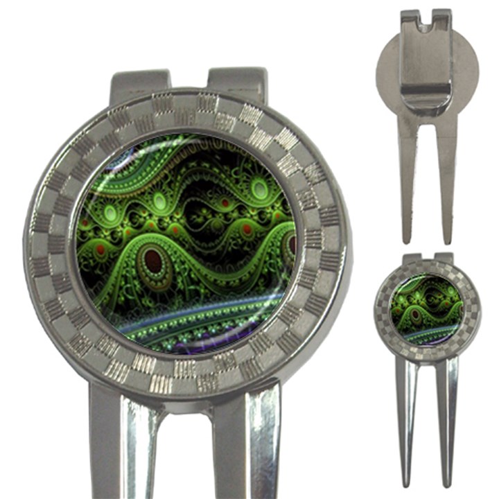 Fractal Green Gears Fantasy 3-in-1 Golf Divots