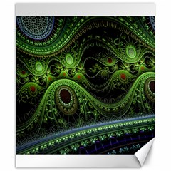 Fractal Green Gears Fantasy Canvas 20  X 24   by Celenk