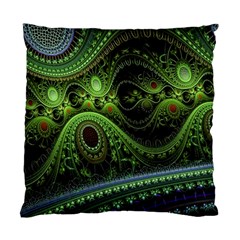 Fractal Green Gears Fantasy Standard Cushion Case (one Side) by Celenk