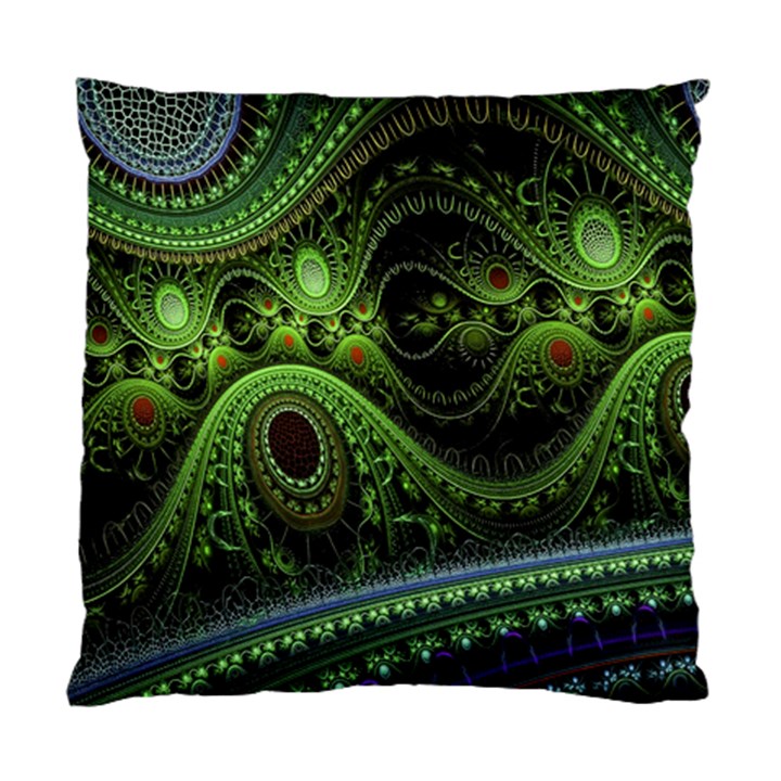 Fractal Green Gears Fantasy Standard Cushion Case (Two Sides)