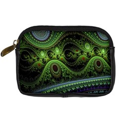 Fractal Green Gears Fantasy Digital Camera Cases by Celenk