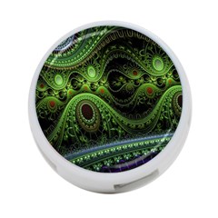 Fractal Green Gears Fantasy 4-port Usb Hub (two Sides)  by Celenk