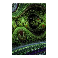 Fractal Green Gears Fantasy Shower Curtain 48  X 72  (small)  by Celenk