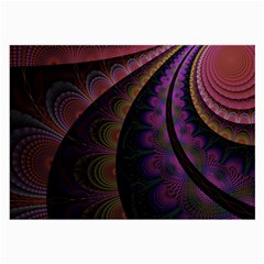 Fractal Colorful Pattern Spiral Large Glasses Cloth (2-side) by Celenk