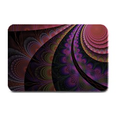 Fractal Colorful Pattern Spiral Plate Mats by Celenk