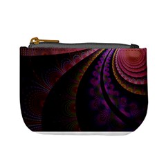 Fractal Colorful Pattern Spiral Mini Coin Purses by Celenk