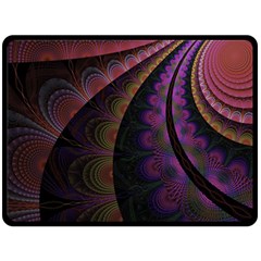 Fractal Colorful Pattern Spiral Fleece Blanket (large)  by Celenk