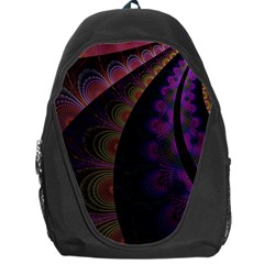 Fractal Colorful Pattern Spiral Backpack Bag by Celenk