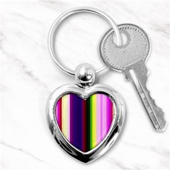 Abstract Background Pattern Textile 2 Key Chains (heart)  by Celenk