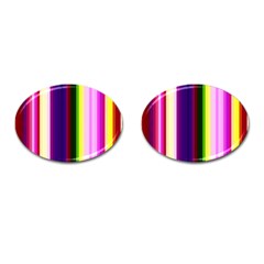 Abstract Background Pattern Textile 2 Cufflinks (oval) by Celenk