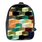 Art Design Color Pattern Creative 3d School Bag (Large) Front