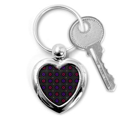 Funds Texture Pattern Color Key Chains (heart)  by Celenk