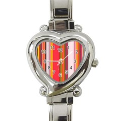 Abstract Background Pattern Textile Heart Italian Charm Watch by Celenk