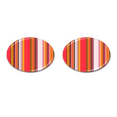 Abstract Background Pattern Textile Cufflinks (oval) by Celenk