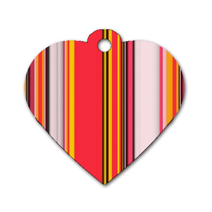 Abstract Background Pattern Textile Dog Tag Heart (One Side)