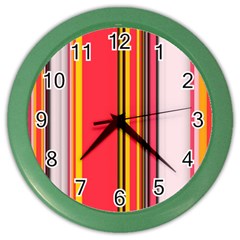 Abstract Background Pattern Textile Color Wall Clocks by Celenk