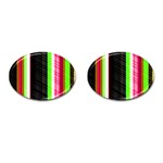 Abstract Background Pattern Textile Cufflinks (Oval) Front(Pair)