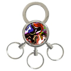 Abstract Background Design Art 3-ring Key Chains by Celenk