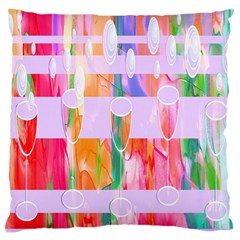 Watercolour Paint Dripping Ink Large Cushion Case (one Side) by Celenk