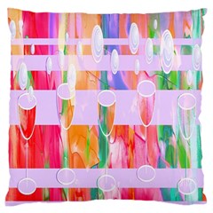 Watercolour Paint Dripping Ink Large Flano Cushion Case (one Side) by Celenk