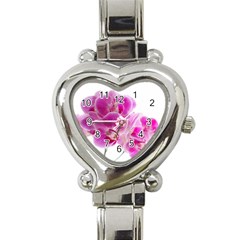 Orchid Phaleonopsis Art Plant Heart Italian Charm Watch by Celenk