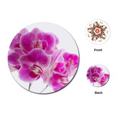 Orchid Phaleonopsis Art Plant Playing Cards (round)  by Celenk