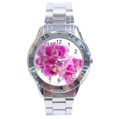 Orchid Phaleonopsis Art Plant Stainless Steel Analogue Watch by Celenk