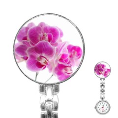 Orchid Phaleonopsis Art Plant Stainless Steel Nurses Watch