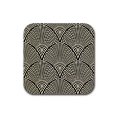 Art Nouveau Rubber Coaster (square)  by NouveauDesign