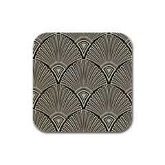 Art Nouveau Rubber Square Coaster (4 Pack)  by NouveauDesign