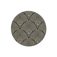 Art Nouveau Rubber Coaster (round)  by NouveauDesign