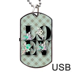 Rustic Love Dog Tag USB Flash (One Side)