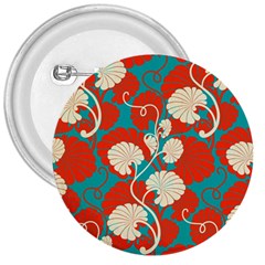 Floral Asian Vintage Pattern 3  Buttons by NouveauDesign