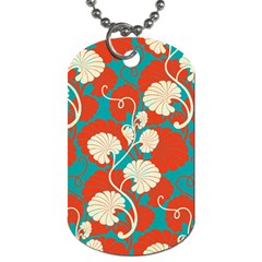 Floral Asian Vintage Pattern Dog Tag (two Sides) by NouveauDesign