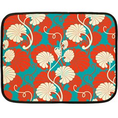 Floral Asian Vintage Pattern Fleece Blanket (mini) by NouveauDesign