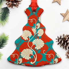 Floral Asian Vintage Pattern Christmas Tree Ornament (two Sides) by NouveauDesign