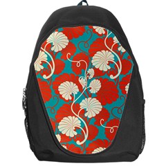 Floral Asian Vintage Pattern Backpack Bag by NouveauDesign