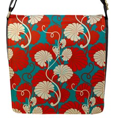 Floral Asian Vintage Pattern Flap Messenger Bag (s) by NouveauDesign