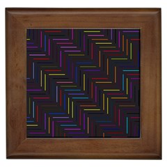 Lines Line Background Framed Tiles by Celenk