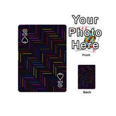 Lines Line Background Playing Cards 54 (mini)  by Celenk