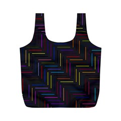 Lines Line Background Full Print Recycle Bags (m)  by Celenk