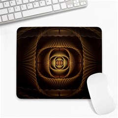 Fractal Copper Amber Abstract Large Mousepads by Celenk