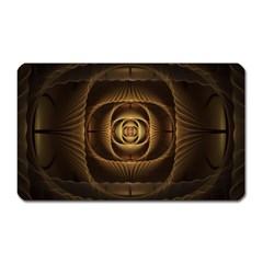 Fractal Copper Amber Abstract Magnet (rectangular) by Celenk