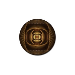 Fractal Copper Amber Abstract Golf Ball Marker by Celenk