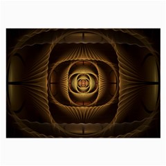 Fractal Copper Amber Abstract Large Glasses Cloth by Celenk